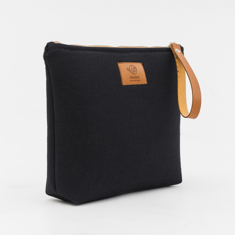 Kosmetyczka Slim LINEN BLACK