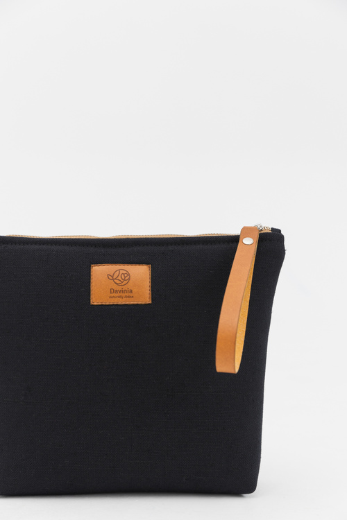 Kosmetyczka Slim LINEN BLACK